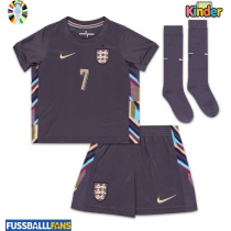 England Bukayo Saka #7 Auswärts Trikotsatz Kinder EM 2024 Kurzarm (+ Kurze Hosen)